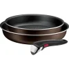 Tefal Ingenio Light Cook 3-teiliges Pfannenset, abnehmbarer Griff, 22/26 cm, leichte Pfannen, stapelbar, braun»L7259032« - B-Ware