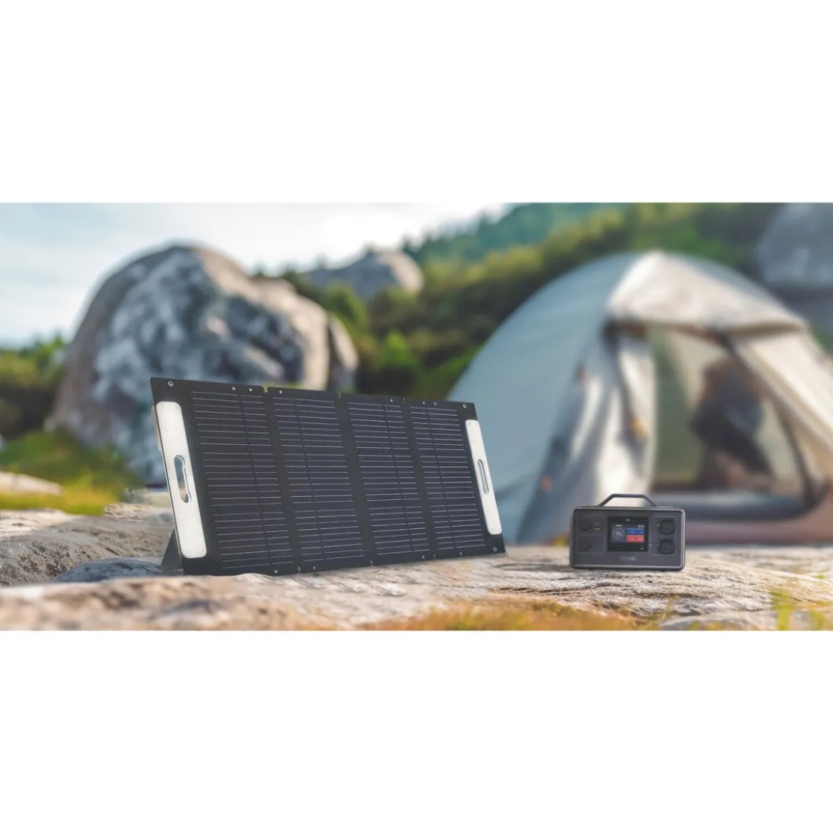 TRONIC® Faltbares Solarladegerät, 100 W - B-Ware neuwertig