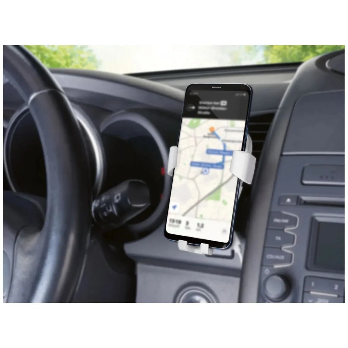 TRONIC® KFZ-Smartphone-Halterung, mit QI®-Lader, 10 W (Weiß) - B-Ware neuwertig