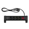 TRONIC® Tischsteckdosenleiste, 4 Steckdosen, schwarz - B-Ware neuwertig