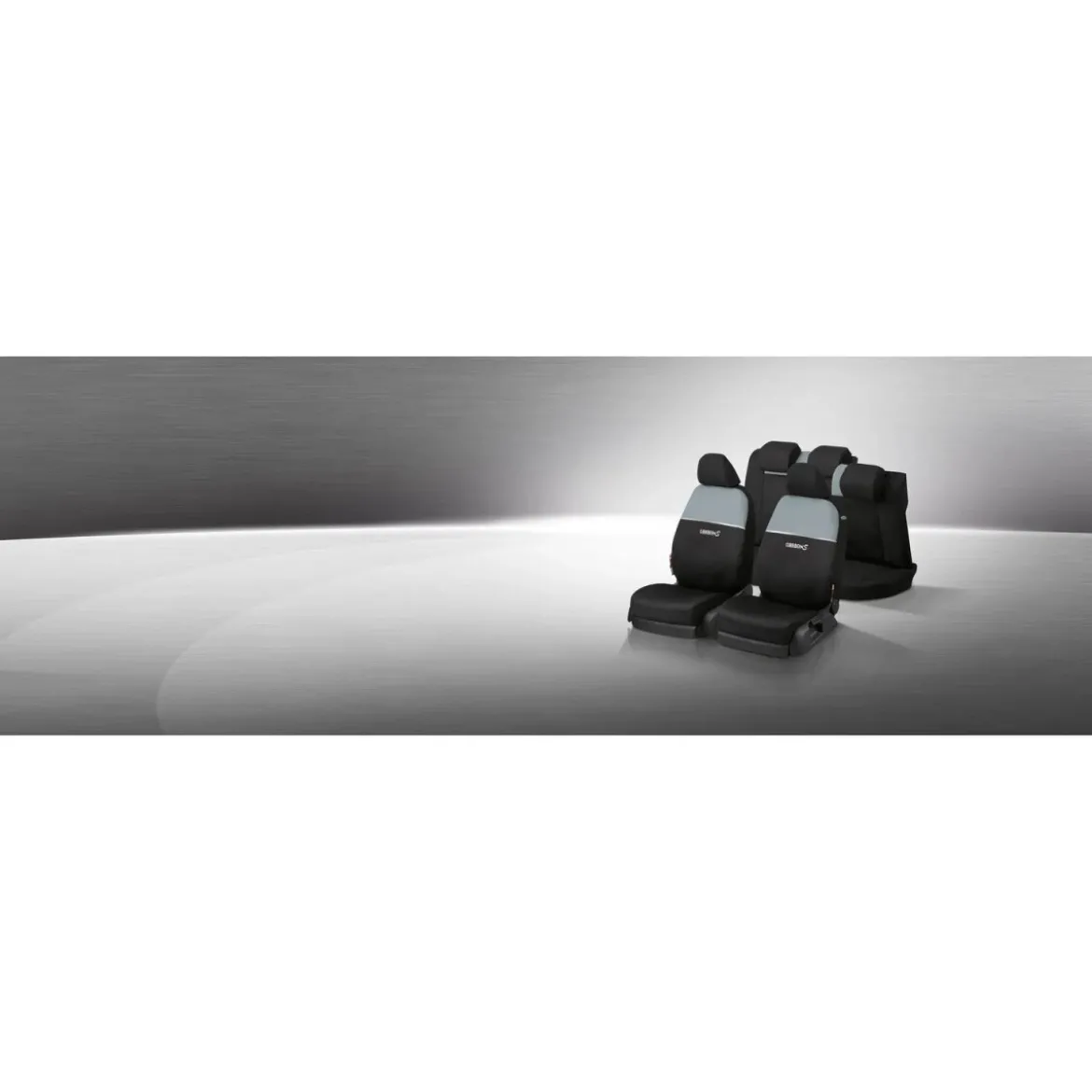 ULTIMATE SPEED® Autositzbezug-Set »Carbon«, 14-teilig (Silber) - B-Ware neuwertig