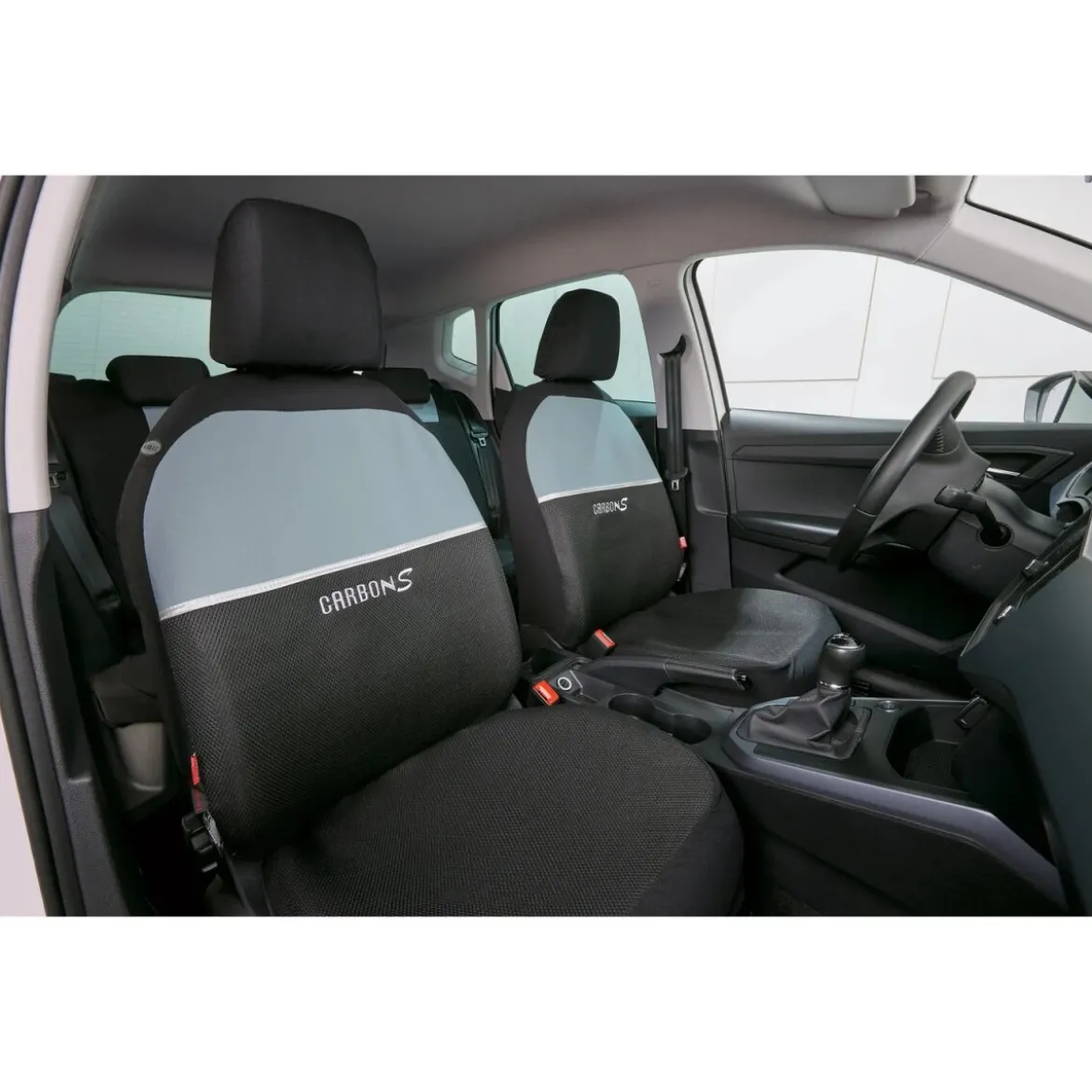 ULTIMATE SPEED® Autositzbezug-Set »Carbon«, 14-teilig (Silber) - B-Ware neuwertig