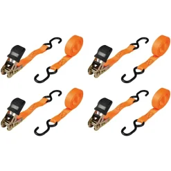 ULTIMATE SPEED® Schwerlast-Ratschenspanngurte-Set, 2-teilig / Ratschenspanngurte-Set, 4-teilig (4 Haltegurte mit Ratsche) - B-Ware neuwertig
