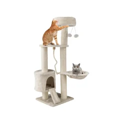 zoofari® Kratzbaum, mit Liegefläche und Höhle, creme - B-Ware sehr gut
