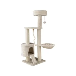 zoofari® Kratzbaum, mit Liegefläche und Höhle, creme - B-Ware sehr gut